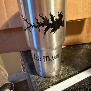 Yeti Stainless Steel Tumbler with Black Lake Murray Graphic
